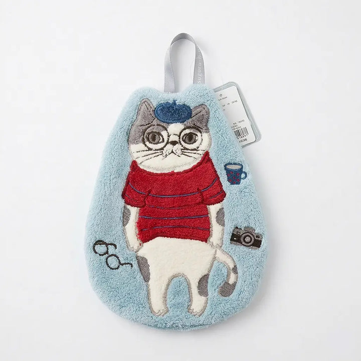 Plush Character Hand Towel with Hanging Loop