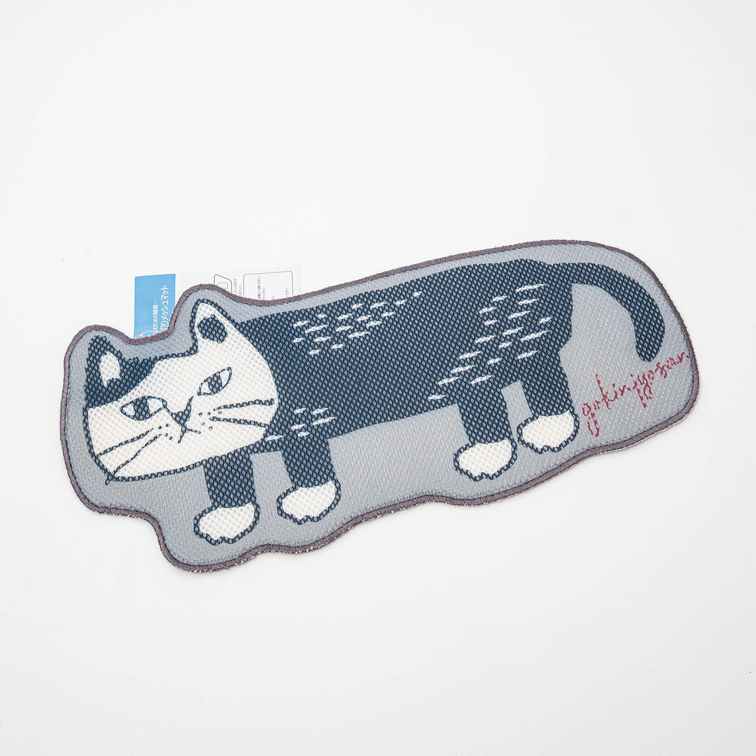 Kusuguru Japan Whimsical Cat-Themed Quick-Dry Mesh Drying Mat Collection