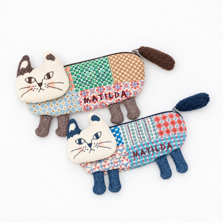 Kusuguru Japan Matilda Cat Shaped Pencil & Glasses Pouch image 4