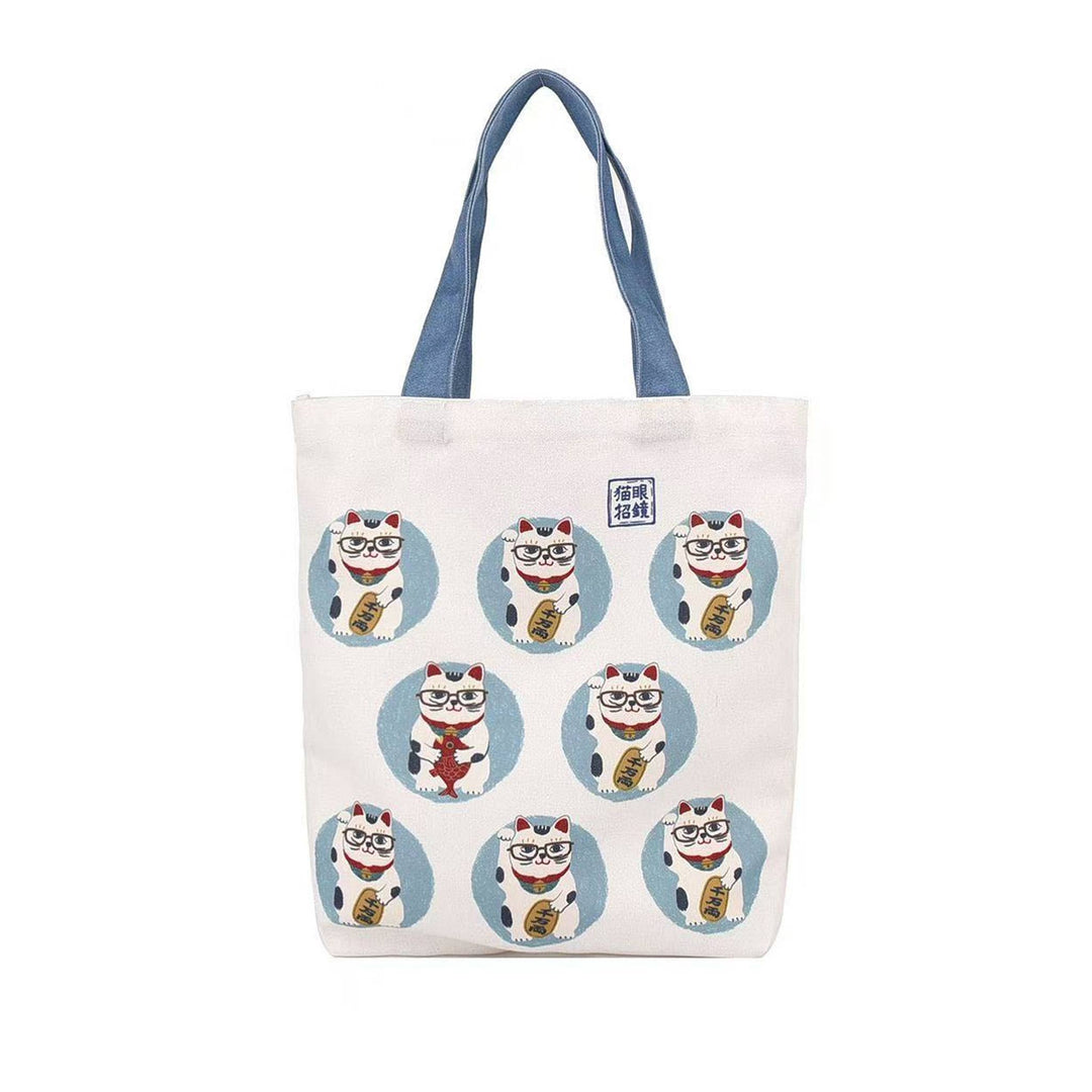 Kusuguru Japan 'Matilda-san' Canvas Everyday Tote Bag