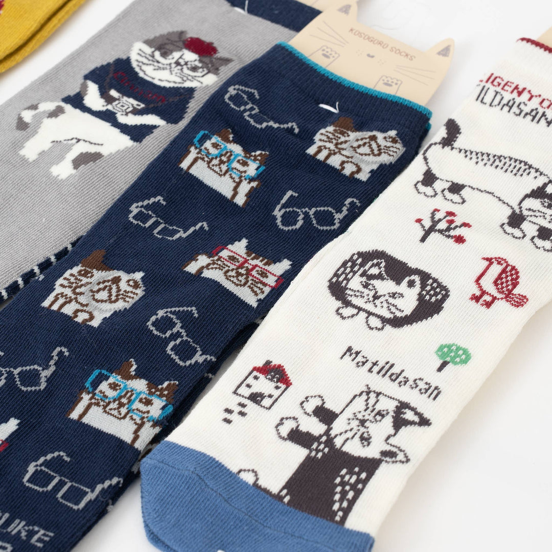 Whimsical Japanese Character Knit Crew Socks Kusuguru Japan