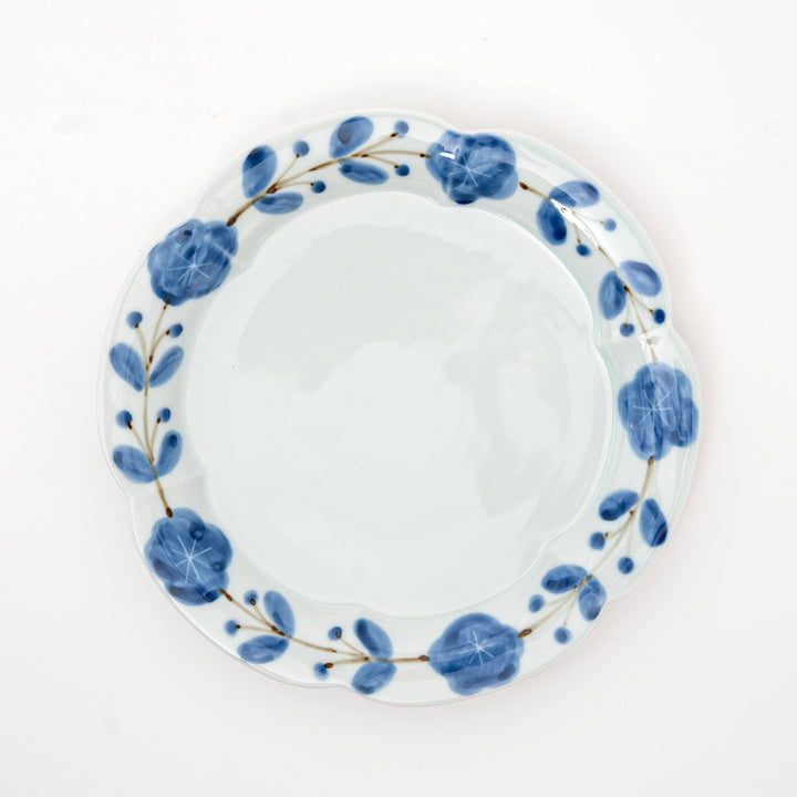 Arita Sometsuke  Floral Rinka Plate