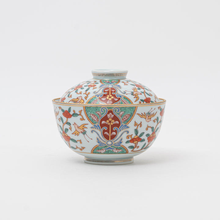 Handmade Arita Ware Ko-Imari Style Lidded Bowl