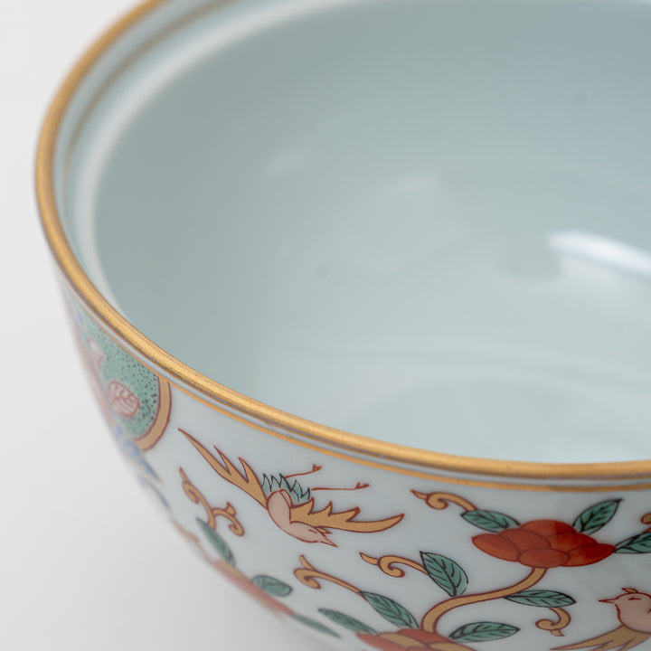 Handmade Arita Ware Ko-Imari Style Lidded Bowl