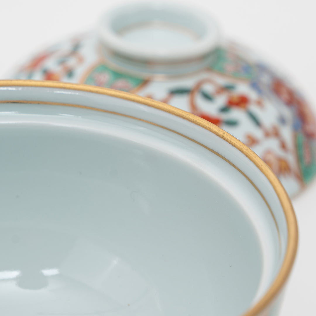 Handmade Arita Ware Ko-Imari Style Lidded Bowl