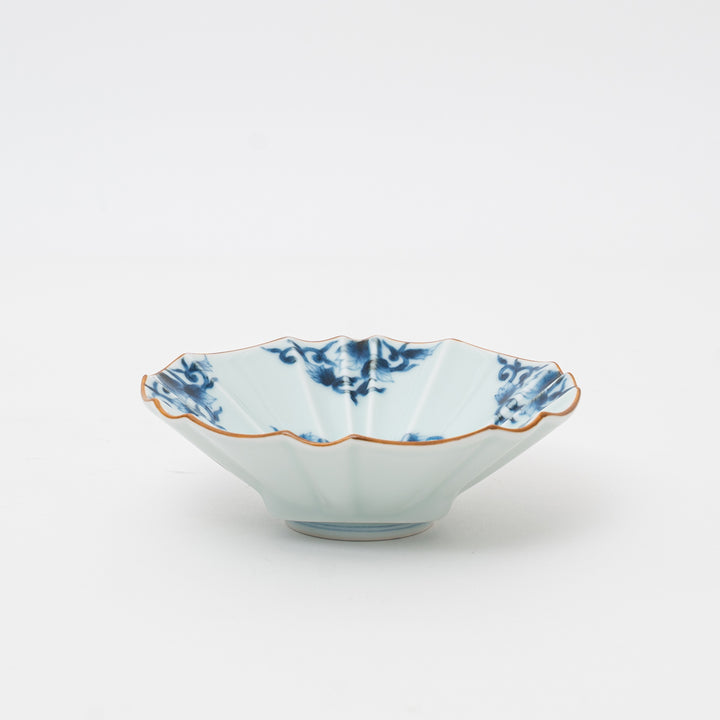 Arita Ware Hand-Dyed Arabesque Kiriko 5" Bowl