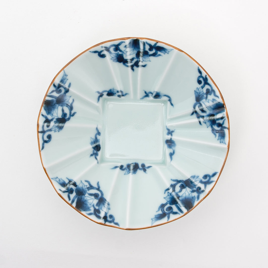 Arita Ware Hand-Dyed Arabesque Kiriko 5" Bowl