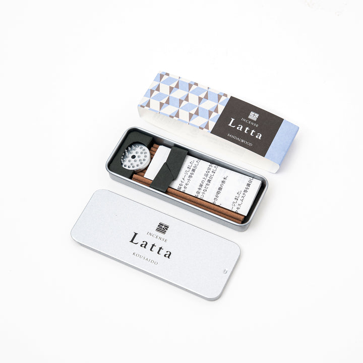 Latta Japanese Incense Set – Portable Kyoto Incense in Slide Tin (Sandalwood, Cherry Blossom, Osmanthus, Fresh Green)