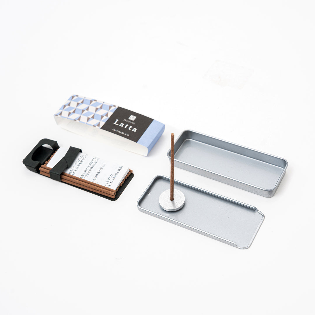 Latta Japanese Incense Set – Portable Kyoto Incense in Slide Tin (Sandalwood, Cherry Blossom, Osmanthus, Fresh Green)