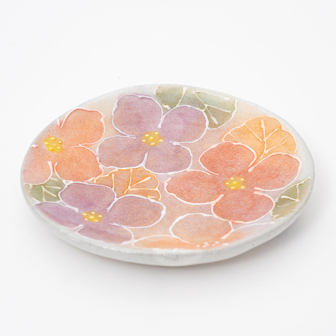 Handmade floral plate