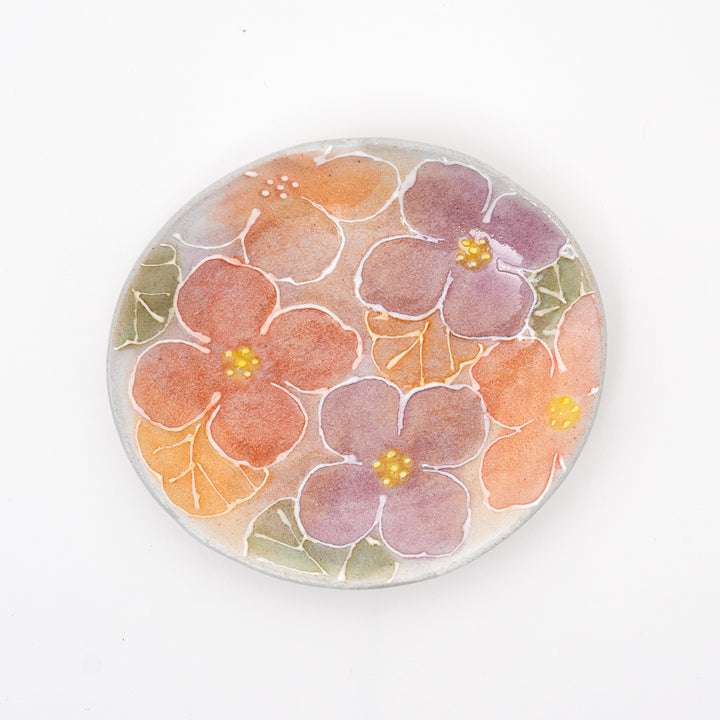 Handmade floral plate