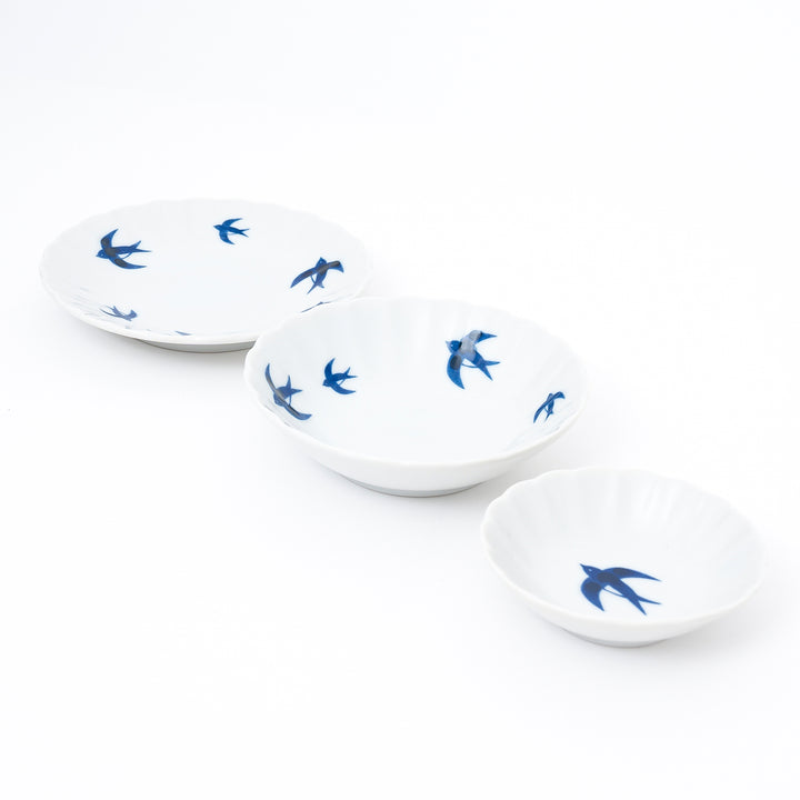 Mino Ware Porcelain Swallow Plate I Bowl