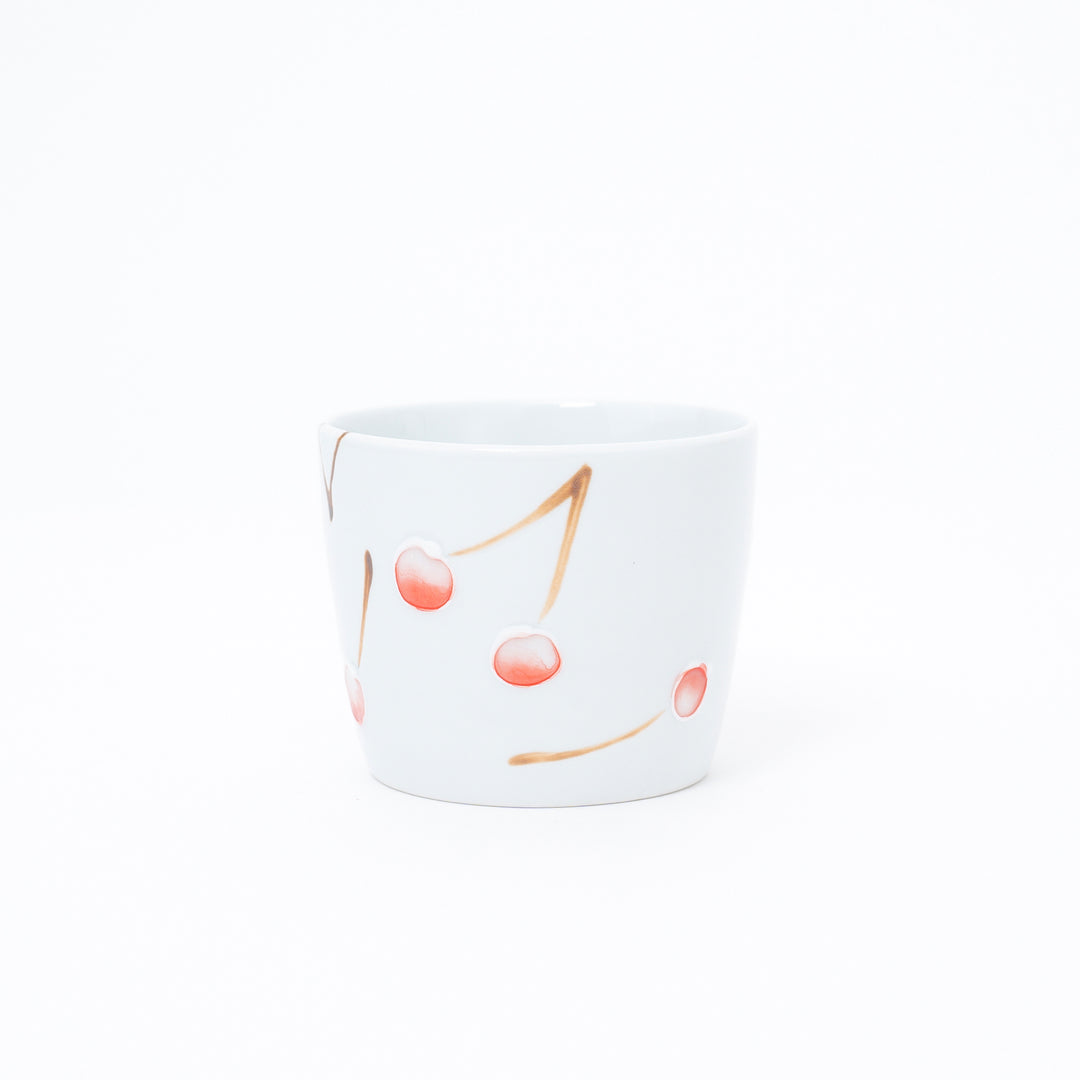 Japanese Choko Cup handmade arised cherry tea cup