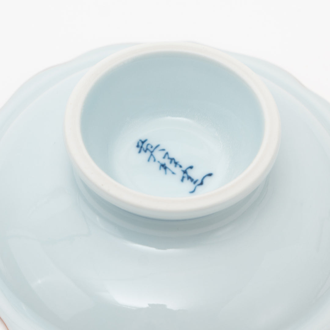 Hasami Ware High-Stand Small Dish with Wavy Rim