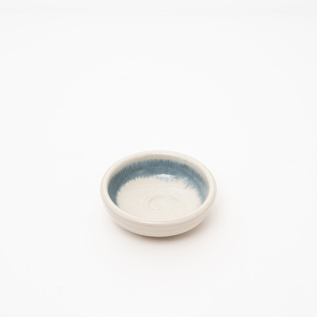 Japanese Ceramic Blue Brush Dish
