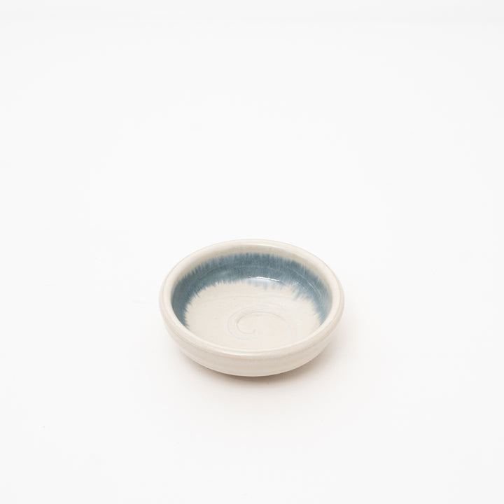 Japanese Ceramic Blue Brush Dish
