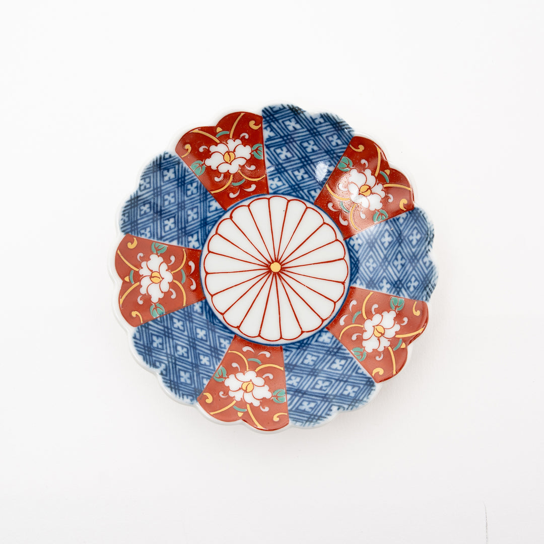 Kikuwari Chrysanthemum-Shaped Small Dish
