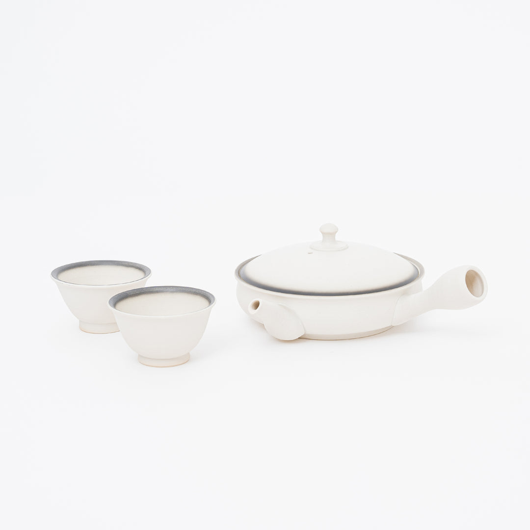 Handmade Tokoname Teapot Set by Junzo Maekawa