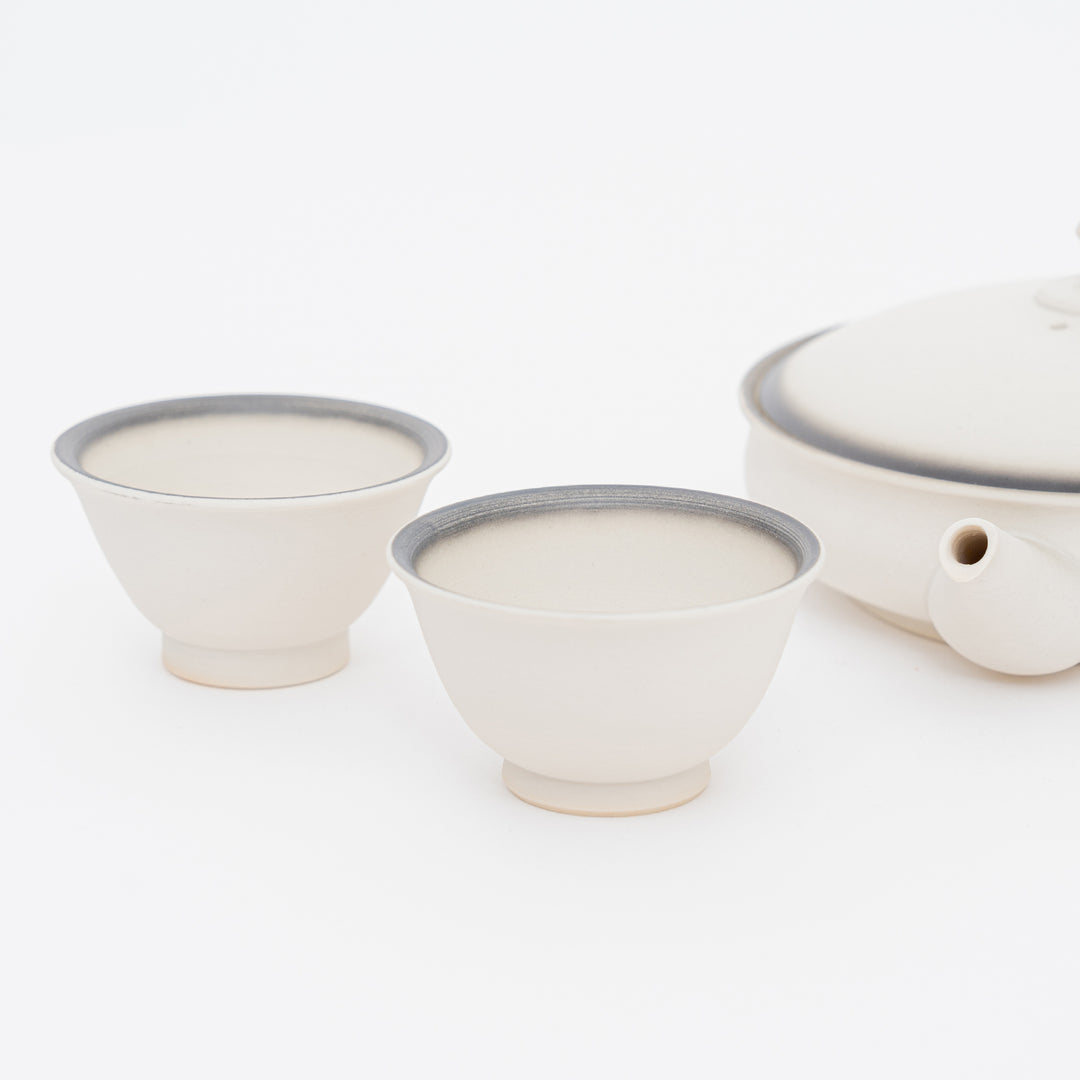 Handmade Tokoname Teapot Set by Junzo Maekawa