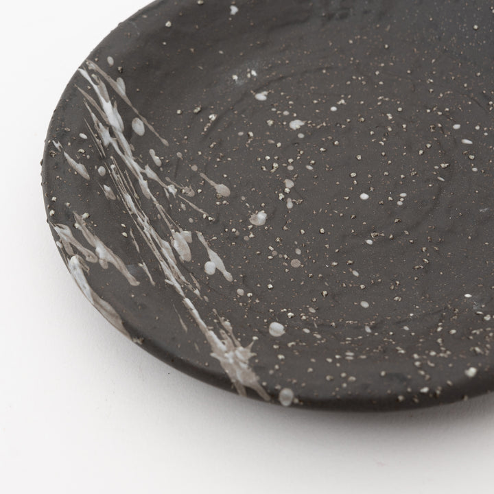 Japanese Mino Ware Rough Black Plate