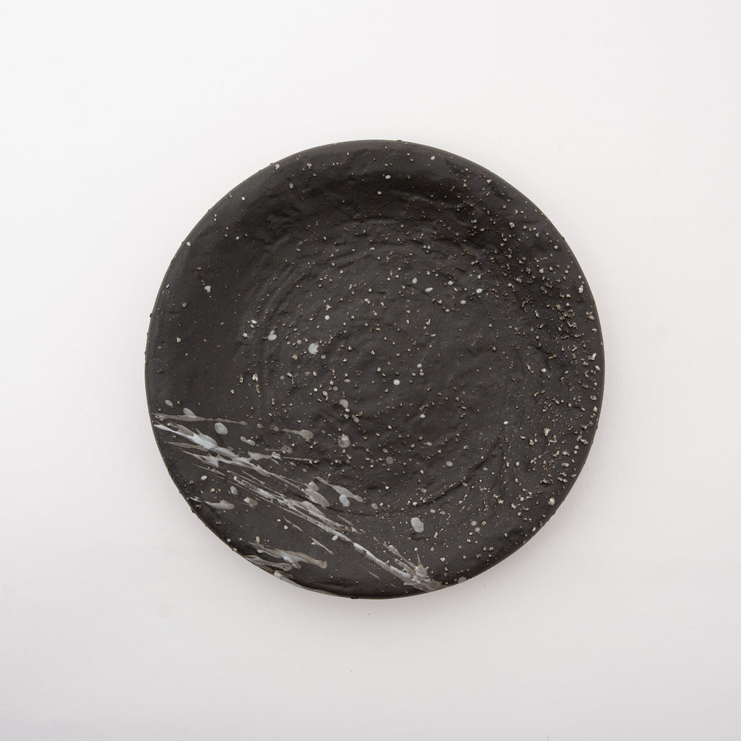 Japanese Mino Ware Rough Black Plate