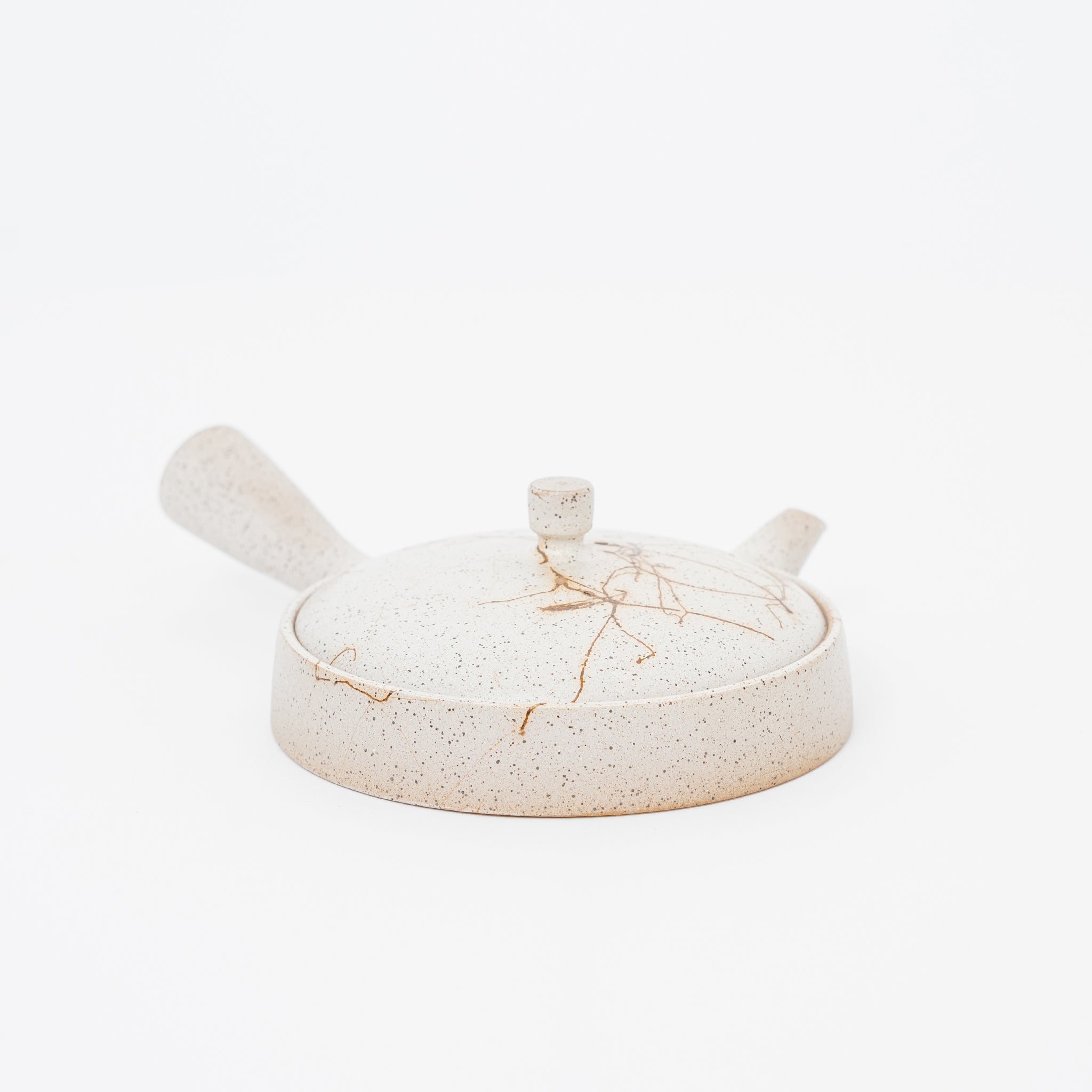 SEIJI KITANO ベスト フクロウ セイジキタノ Tokoname Mogake Seaweed Flat Kyusu Teapot by Ito Seiji