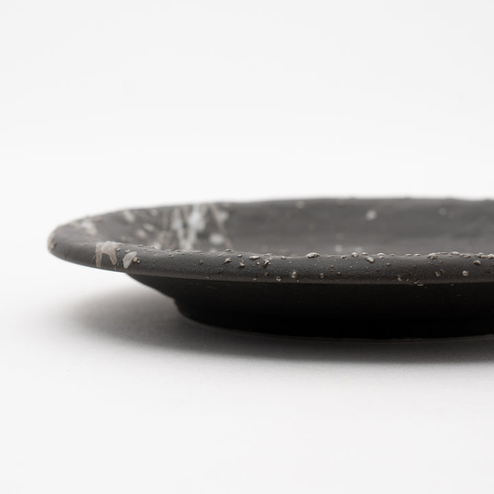Japanese Mino Ware Rough Black Plate