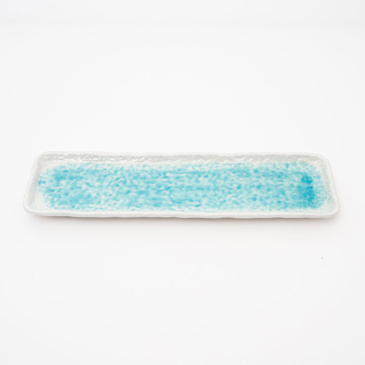 Handcrafted Seto Ware Platter with Shiro-nagashi Glaze