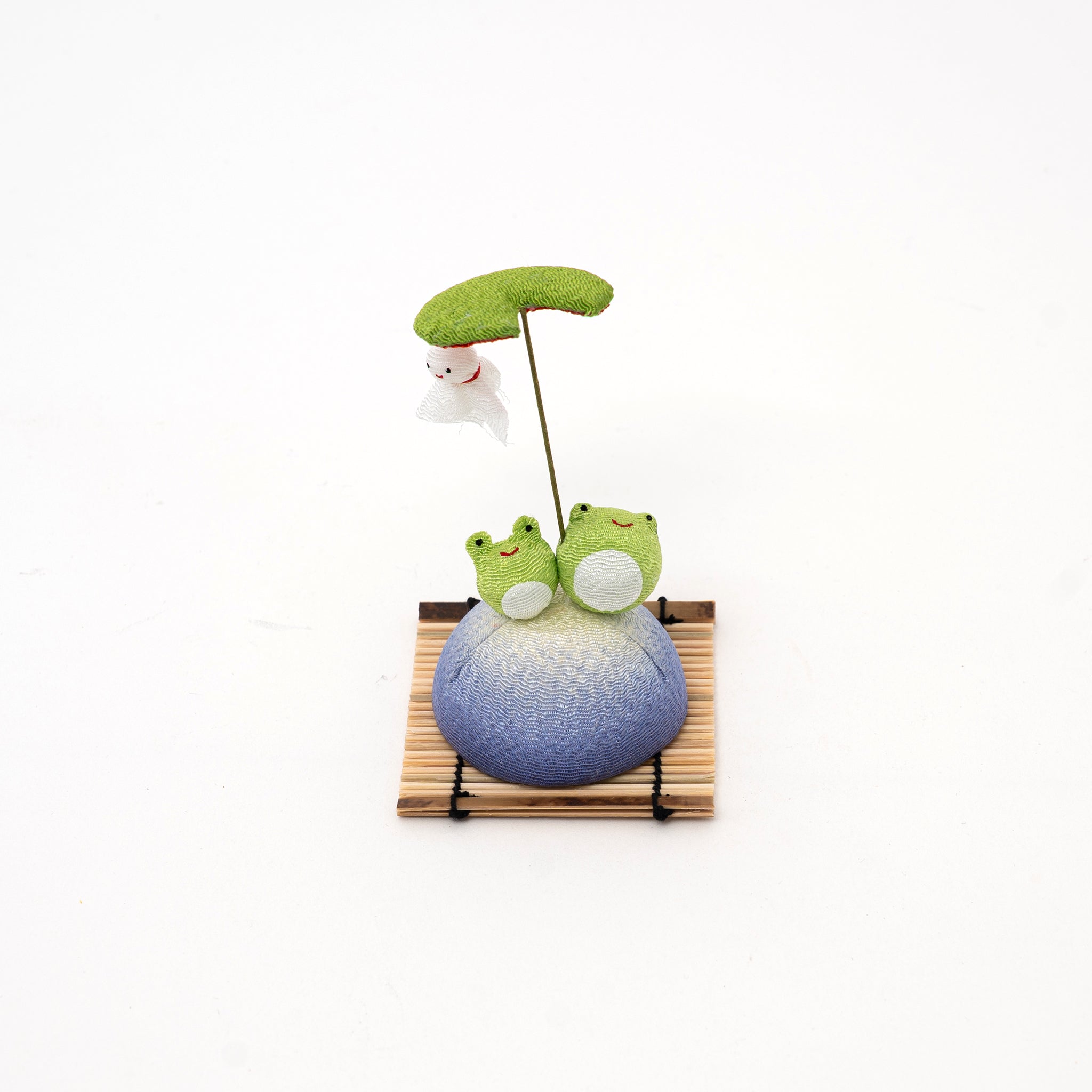 Ryukodo Japanese Frog Ornament – Chirimen Fabric Lucky Frog Decor