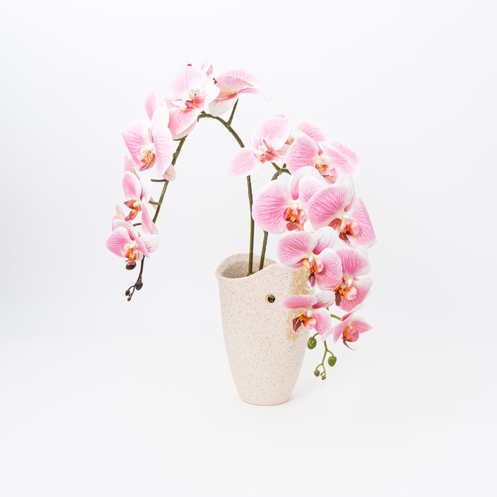 Handcrafted Artisan Shigaraki White Flower Vase