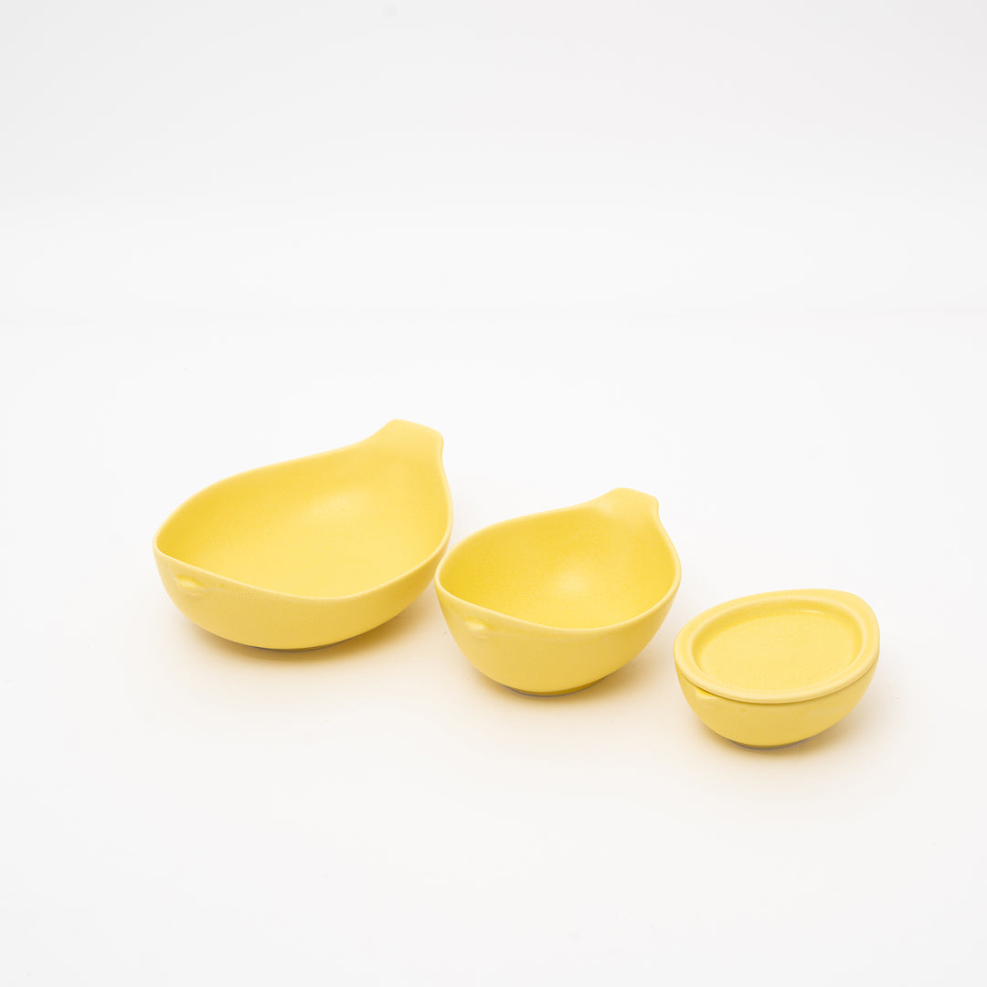4pc Lemon Yellow Bird-Shaped Bowl Gift Set