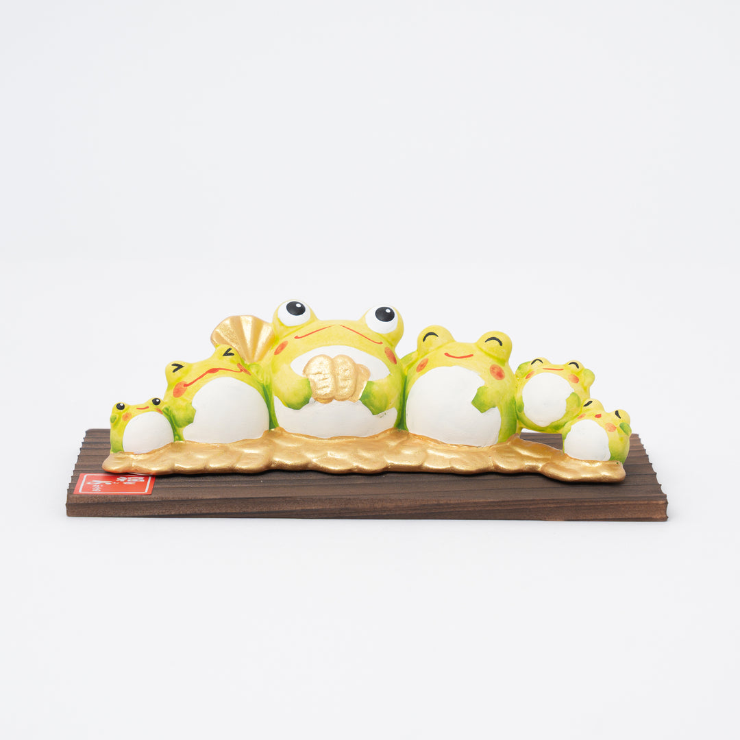 Ryukodu Ceramic Six frogs figurine