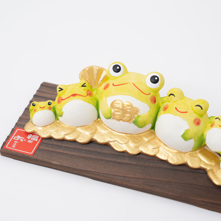 Six Lucky Frogs Ornament