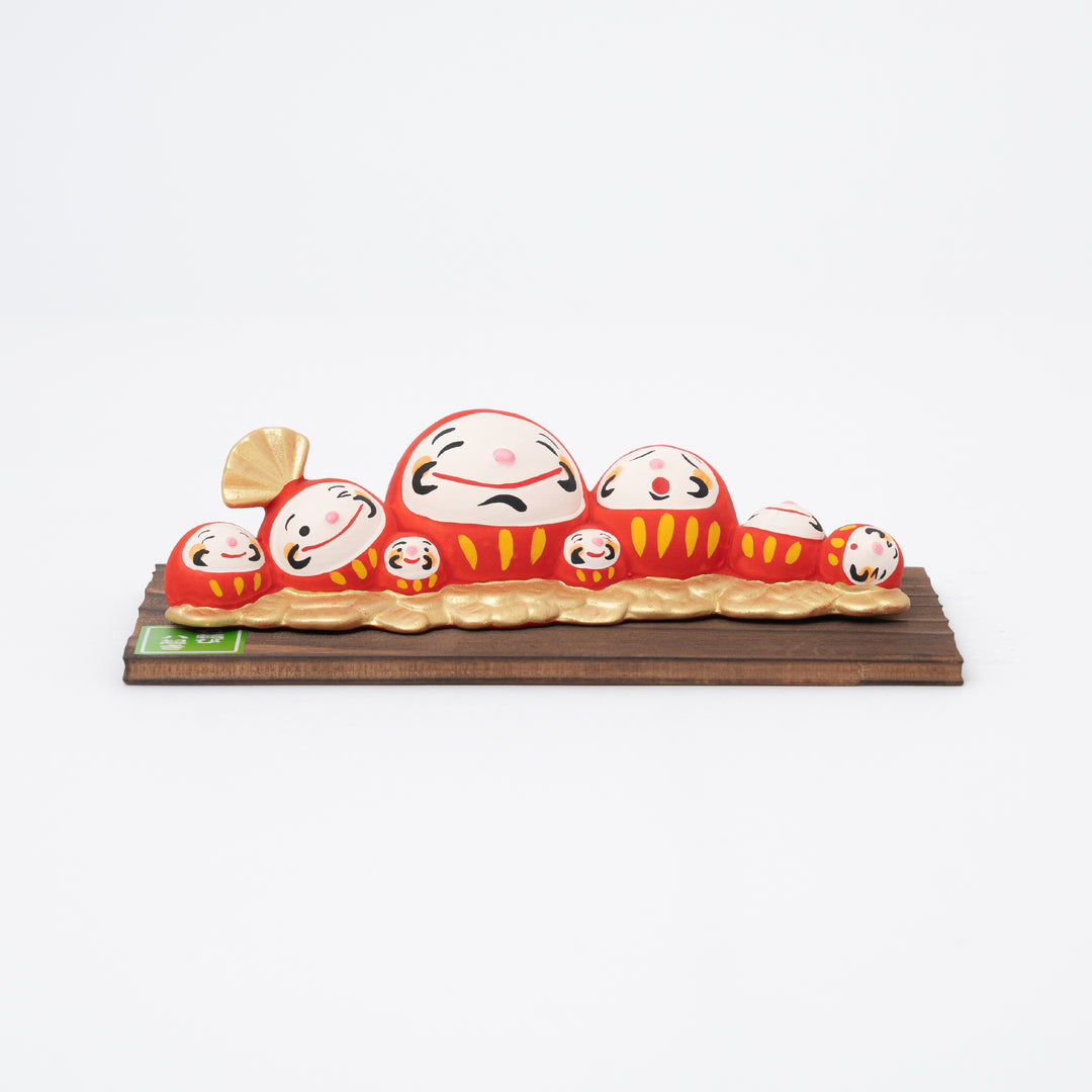 Eight Little Daruma Doll Figurine