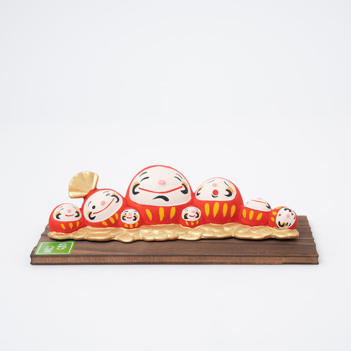 Eight Little Daruma Doll Figurine