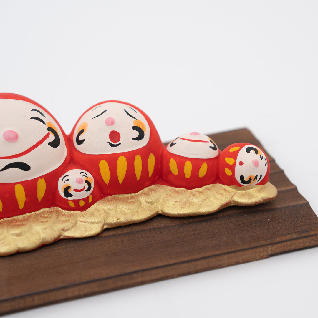 Eight Little Daruma Doll Figurine