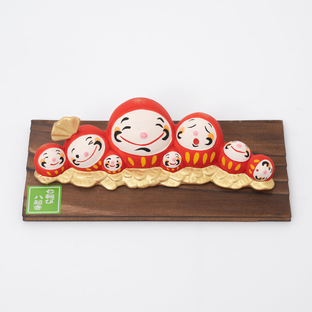 Eight Little Daruma Doll Figurine