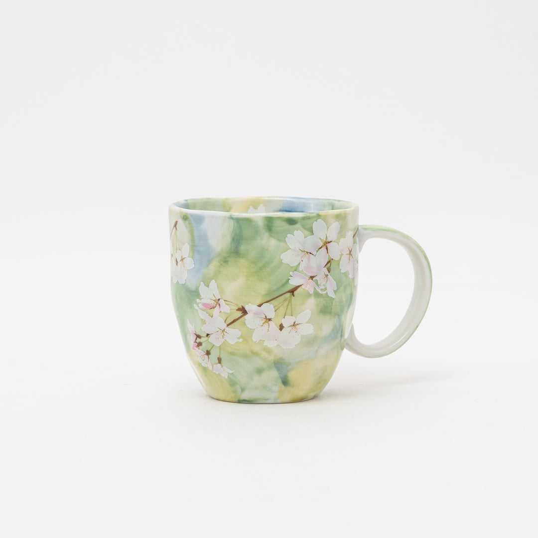 Japanese Cherry Blossom Mug | Green