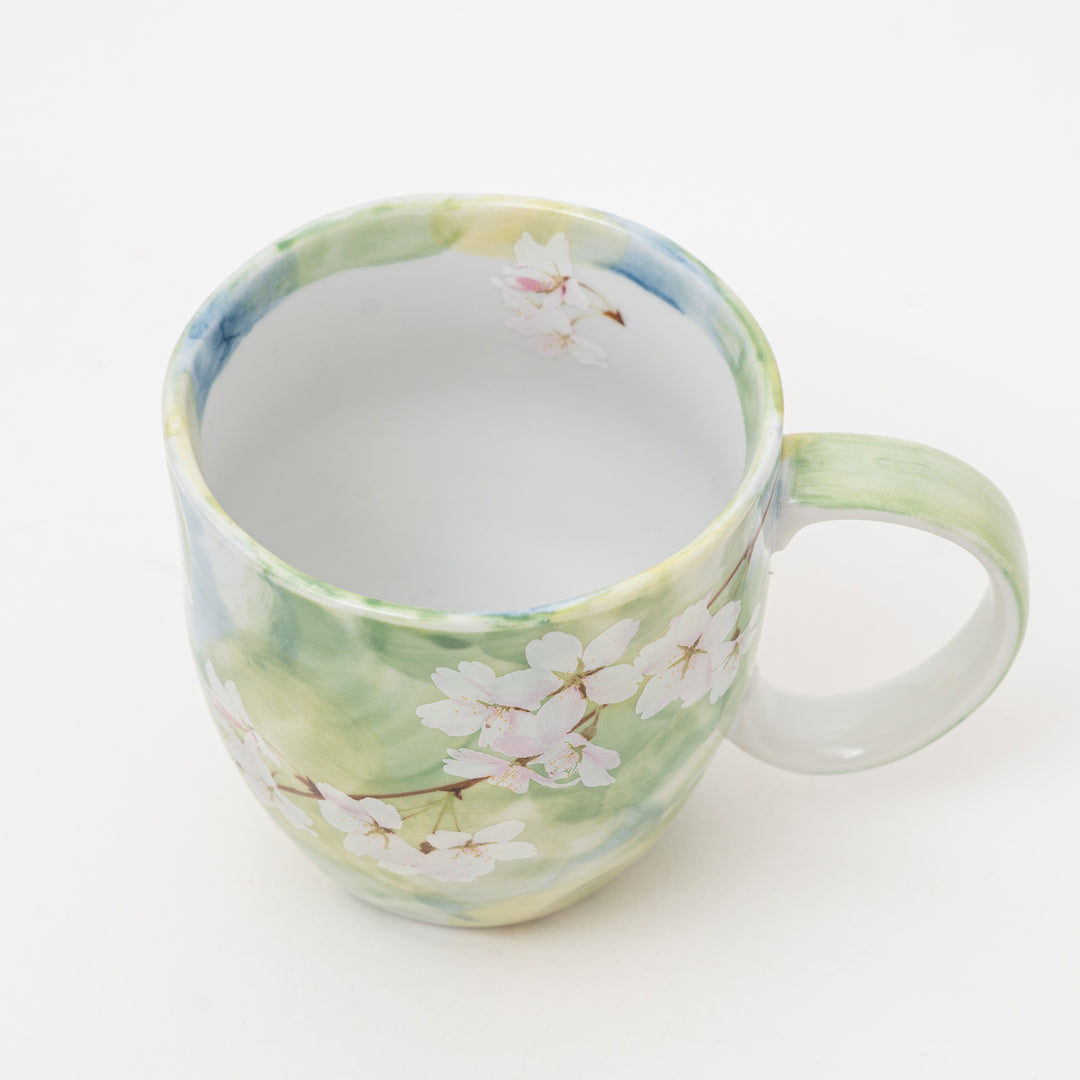 Japanese Cherry Blossom Mug | Green