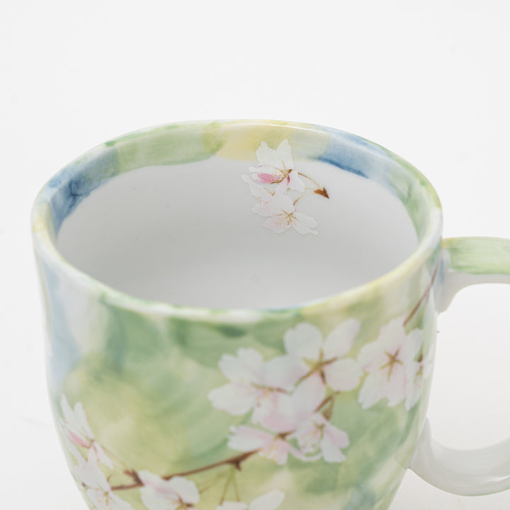 Japanese Cherry Blossom Mug | Green