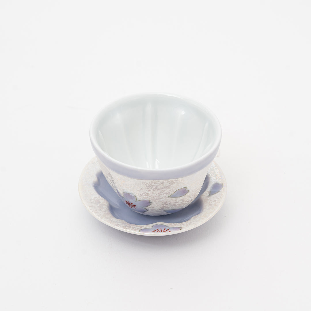 Sakura mini tea cup pastel glaze