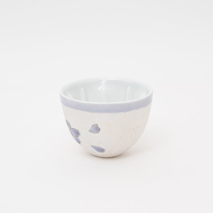 Japanese Arita Porcelain Mini Sencha Teacup & Sakura Saucer Set – Handmade Floral Tea Cup Set, Made in Japan