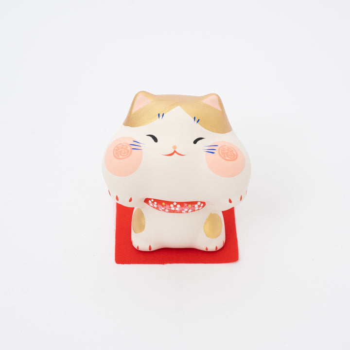 Chubby Cheeks Gold Cat Figurine