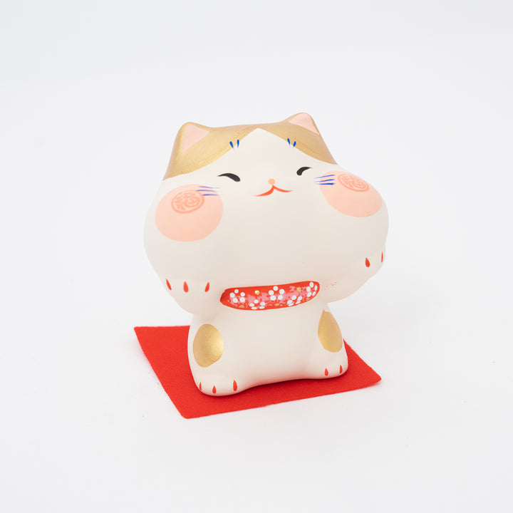 Chubby Cheeks Gold Cat Figurine