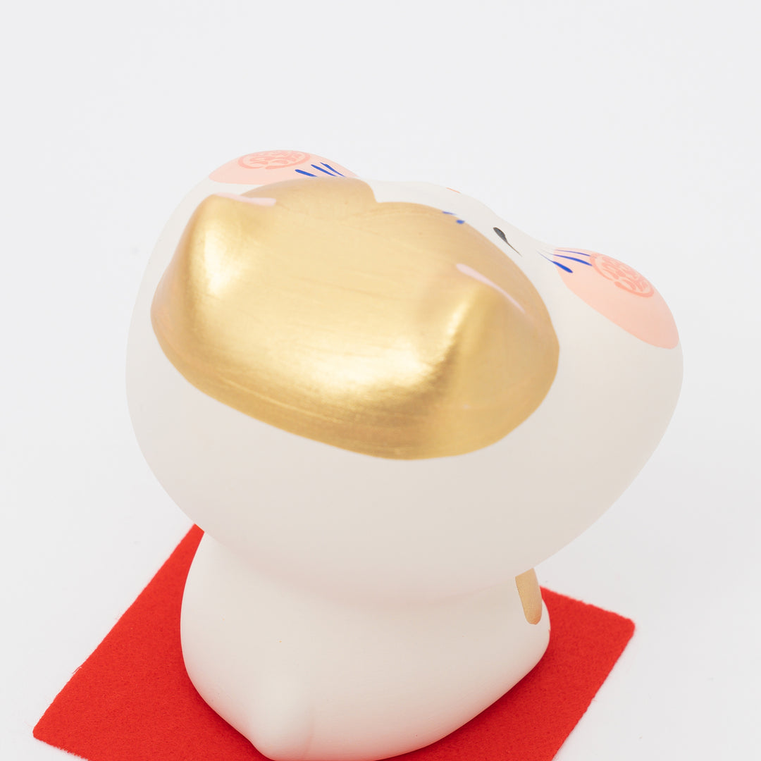 Chubby Cheeks Gold Cat Figurine