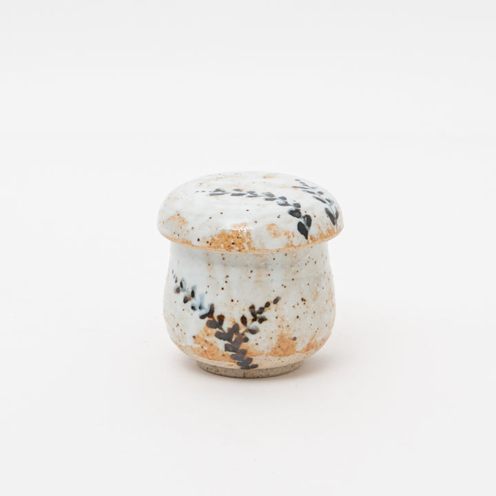 Handmade Shino Grass Chawanmushi Bowl