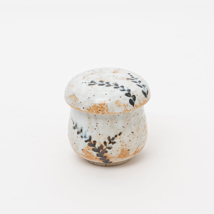 Handmade Shino Grass Chawanmushi Bowl