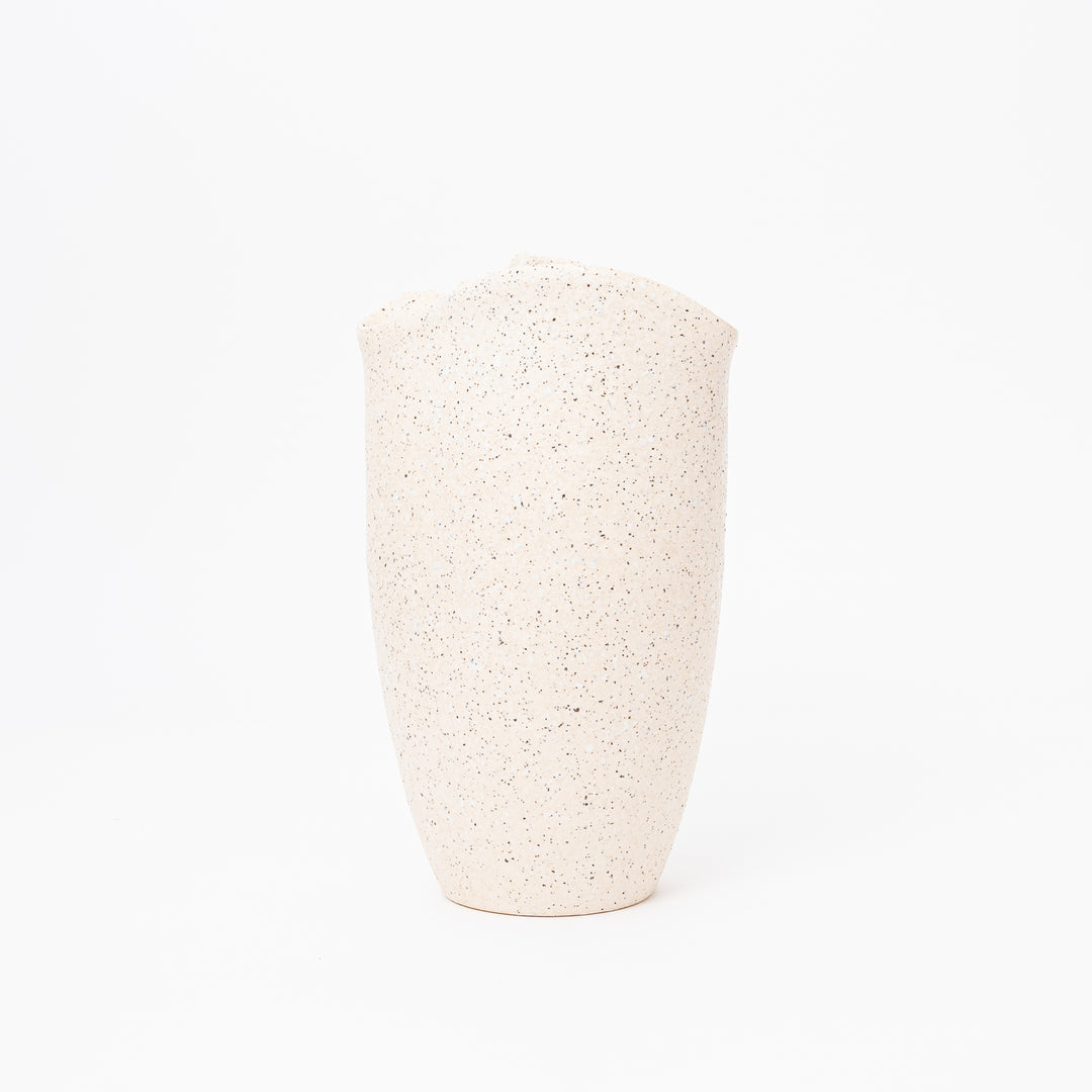Handcrafted Artisan Shigaraki White Flower Vase