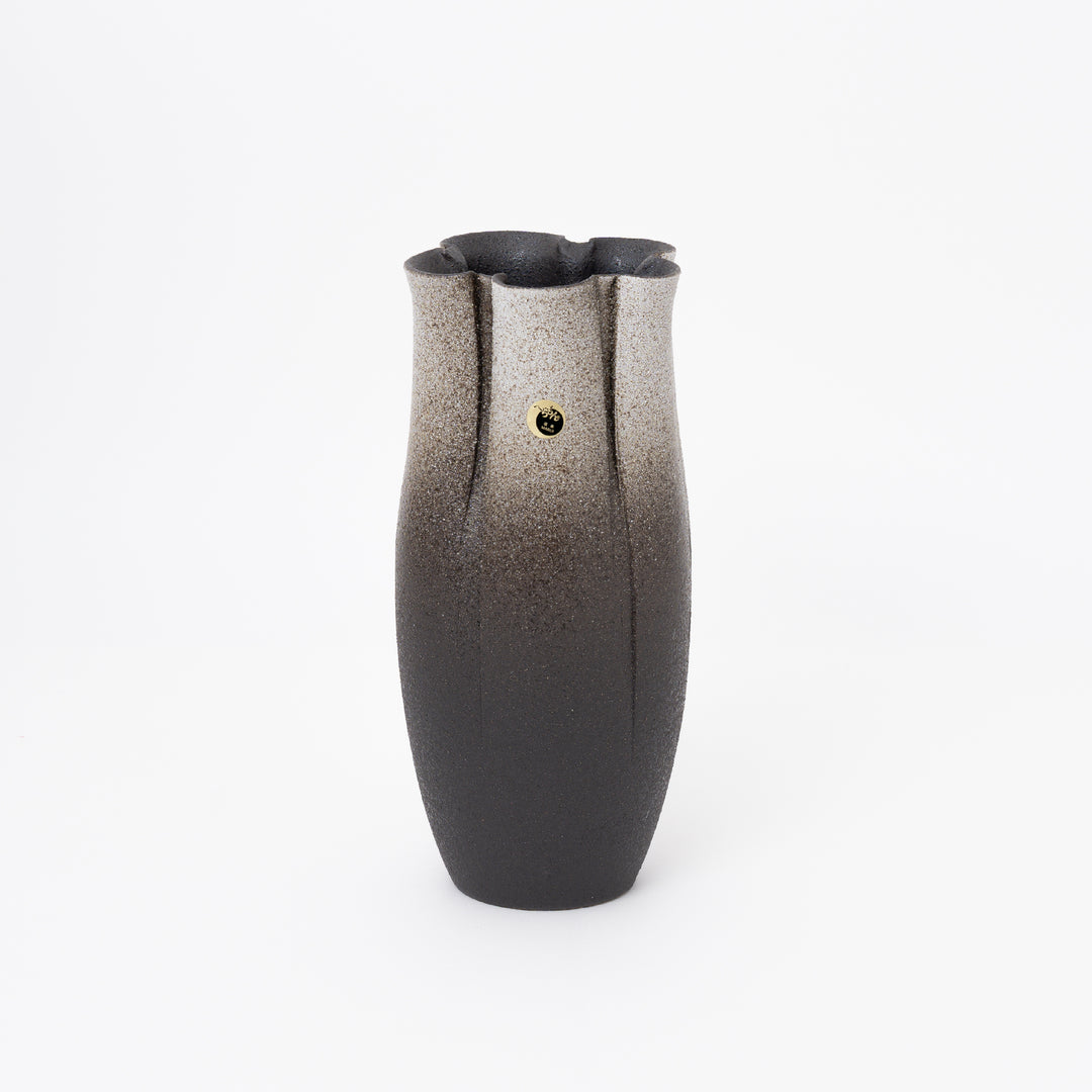 Shigaraki Black Yuki Artisan Vase