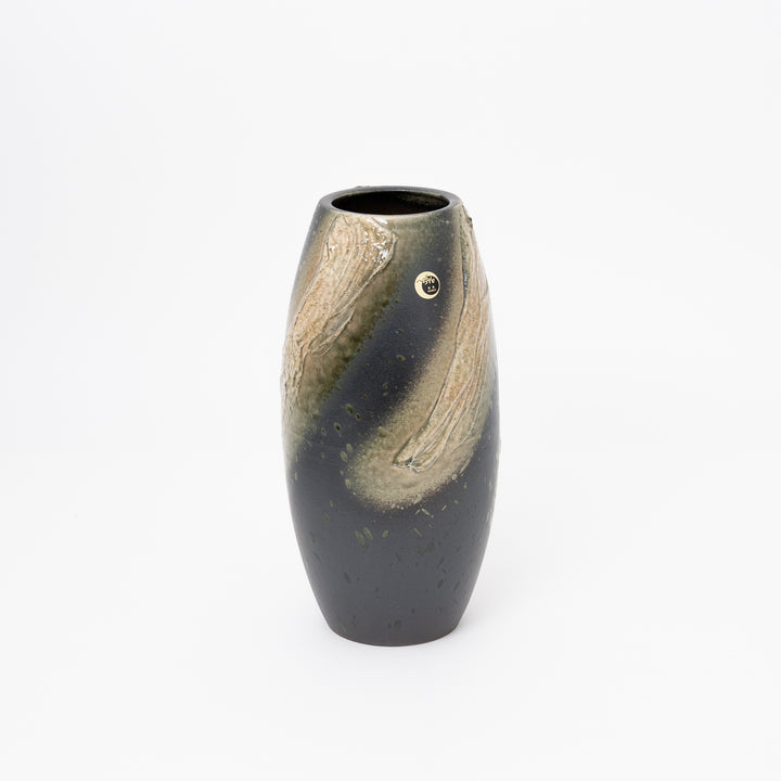Shigaraki Ash Glaze Tall Flower Vase